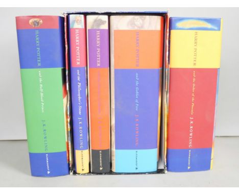 Five Harry Potter hardback books