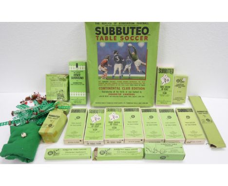 A large collection of Subbuteo - teams (8) and Continental Club Edition, spare pitch, etc