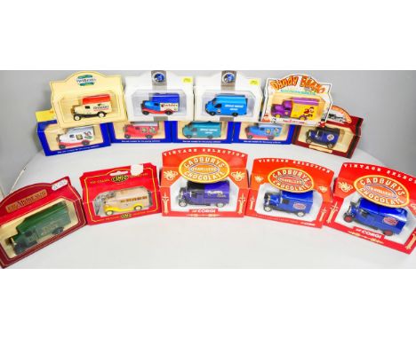 A large collection of die-cast model vehicles, including Lledo, Lledo Junior and Corgi