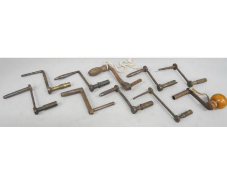 Ten longcase clock keys