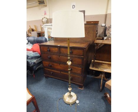 A VINTAGE ONYX &amp; GILT STANDARD LAMP