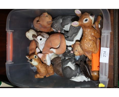 A COLLECTION OF CERAMIC 'SNUGGLE BABIES' ANIMAL FIGURES 