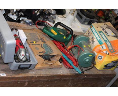 POWER TOOLS TO INCLUDE POWER DEVIL, ANGLE GRINDER, BENCH GRINDER, CIRCULAR SAW ETC