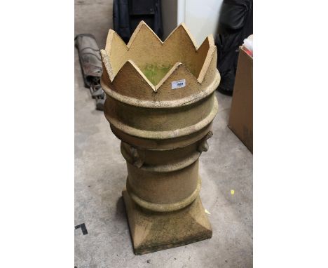 A LARGE CERAMIC CHIMNEY TOPPER H-80 CM APPROX