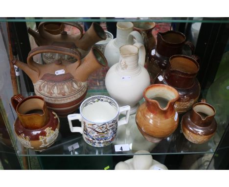 Collection of Studio Pottery and other ceramics to include Cockhall Pottery Teapot, Doulton Harvest Jug, Bristol God Speed th