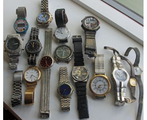 Collection of 15 Vintage Watches to include Tag Heuer Professional, Seiko, Citizen, Mustang, etc