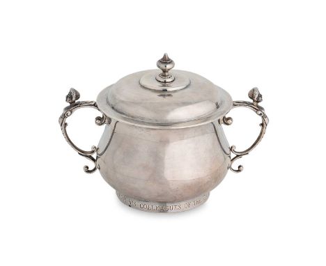 A George V silver porringer, mark of William Hutton &amp; Sons Ltd., London 1913, of plain, circular baluster form, part mark