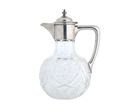 An Edward VII silver mounted glass claret jug, mark of James Deakin &amp; Sons (John &amp; William F. Deakin), Sheffield 1902