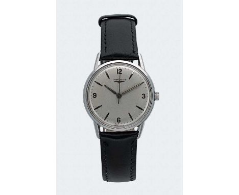 Longines - A steel wristwatch, circa 1962, model 6884-12 517, circular silvered quatre Arabic dial, with silver coloured hand