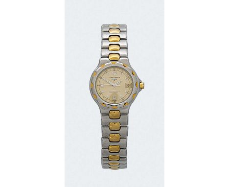 Longines - A steel and gold-plated 'Conquest' wristwatch, circa 1990, model number L1.131.3, serial number 29513958, circular