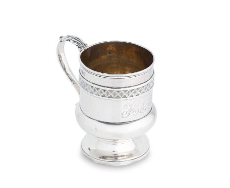 A George III silver Christening mug, mark of Rebecca Emes &amp; Edward Barnard I, London 1811, plain straight sided with engr