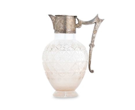Chester - A Victorian silver mounted glass claret jug, mark of James Deakin &amp; Sons (John &amp; William F. Deakin), 1898, 