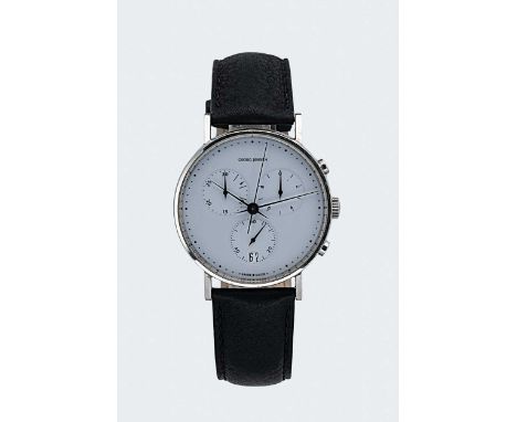 Georg Jensen - A steel 'Koppel' chronograph wristwatch, vintage unknown, model number 317, serial number 000814, circular whi