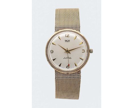 Smiths - A 9ct gold 'Everest' wristwatch, circa 1968, circular cream coloured 'Made in England' dial with gold coloured quatr