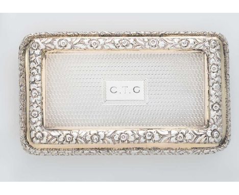 An Edward VIII silver snuff box, mark of Adolph Barsach Davis, London 1936, in the Georgian style, of rectangular form, under