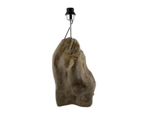 Fossilised wood lamp base H39cm excluding fitting 