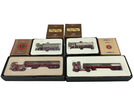 Four Corgi premium edition 1:50 scale diecast model vehicles comprising model numbers CC11503, CC12608, CC10102 and CC10504