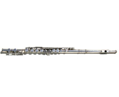 A Yamaha YFL-21S silver plated flute.