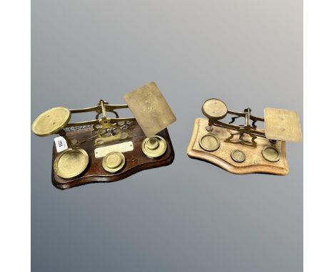 Two sets of antique postal scales (2)