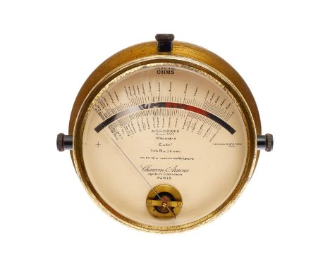 Chauvin &amp; Arnoux Ohmmeter, Paris, Messinggehäuse, D 16, Z 2