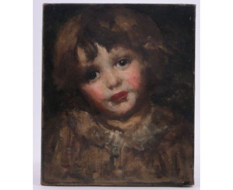Henry Paget (1856-1936), 19th century oil on canvas, portrait of the artist's daughter Dorothy, inscribed verso, unsigned, 12