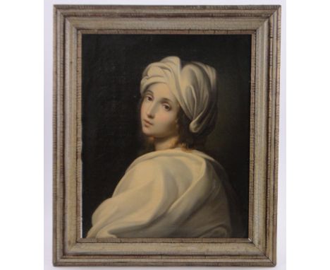 S Mazzolini after Guido Reni,portrait of Beatrice Cenci, signed, 24" x 19.5", framed.