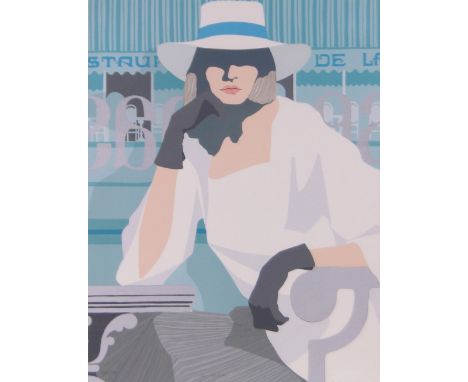 Andras Kaldin, colour screen print, Le Matin, signed in pencil, no. 156/175, image 29.5" x 22", framed.