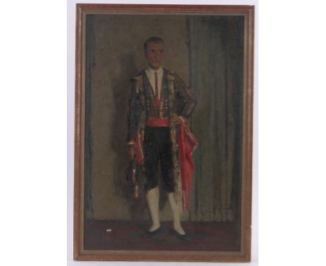 Mary McKenzie (1888- ?), oil on canvas, portrait of the artist Herbert Christie, circa 1930s, original label verso, 30" x 20"