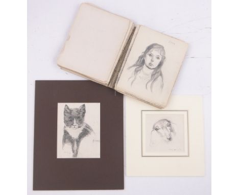 Penelope Goodman (born 1877), artist's sketch book and 2 drawings.
