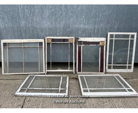 6 reclaimed pine Victorian windows, without casements. For restoration. Margin light design. Sizes from 80cm x 100cm to 94cm 