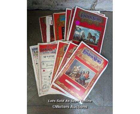8 London Illustrated news Christmas editions. 1942, 1945, 1954, 1957, 1959, 1960, 1969. great pictures, illustrations and vin