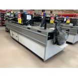 UNMARKED SINGLE BELT CHECKSTAND (NO POINT OF SALES)