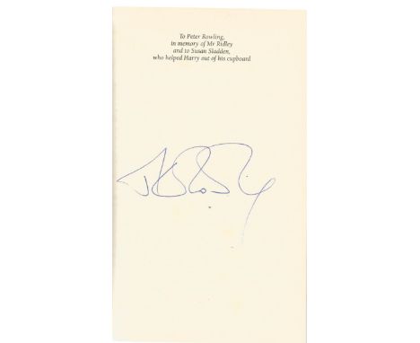 J K Rowling signed Harry Potter and the Goblet of Fire hardback book. Signed on inside title page. Good Condition. All signed