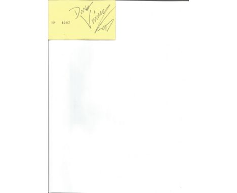 Dave Vanian lead singer with the Dammed signed on reverse of ticket. Good Condition. All signed pieces come with a Certificat