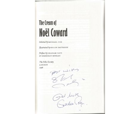 The Cream of Noel Coward hardback book signed inside by Stephen Fry, Graham Payne and Sheridan Morley. Good Condition. All si