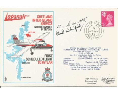 Shetland Inter-Island Service Northernmost in Britain First Scheduled Flight to Fetlar signed RAF cover No 219 of 300. Flown 