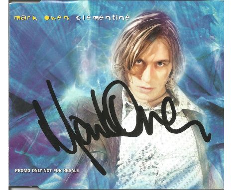 Mark Owen signed CD insert for Clementine. CD included. Good Condition. All signed pieces come with a Certificate of Authenti