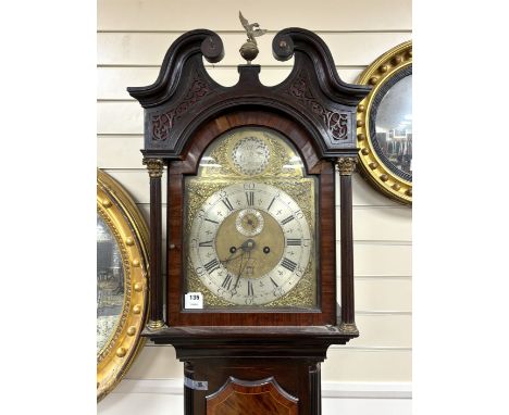 A George III inlaid mahogany longcase clock, marked Patrick Gordon, Edinburgh, height 224cm