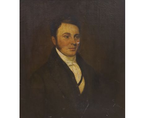 Mid 19th century English School, oil on canvas, Portrait of a gentleman, 73 x 60cm