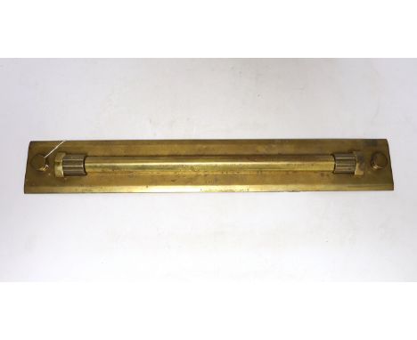 A military brass parallel ruler, Board of Ordnance broad arrow, serial number 3938