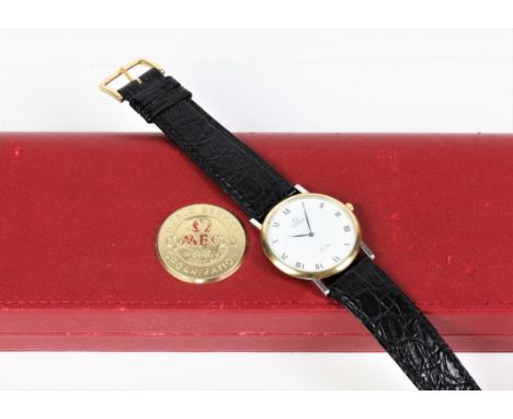 Omega a gentleman's reference 74001301 DeVille wristwatch, the signed white enamel dial with Roman numeral hour markers and s