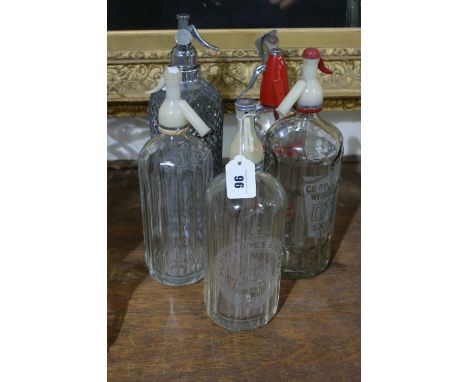 Five Vintage Soda Syphons