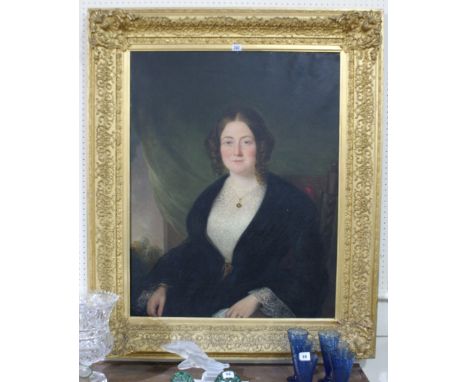 T R P Pentreath A Large Oil On Canvas Portrait Study Of Elen Zipporah Onslow, Bears Inscription To The Reverse And Dated May 