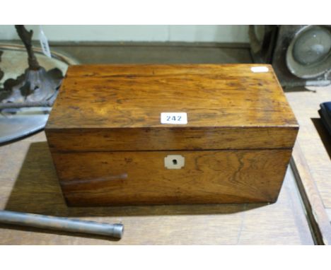 A 19th Century Mahogany Tea Caddy And Fitments