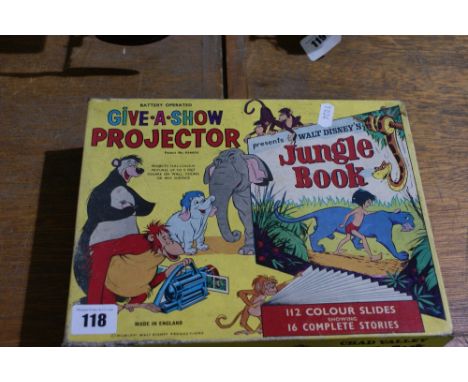 A Boxed Walt Disney Jungle Book "Give A Show" Projector, Circa 1966