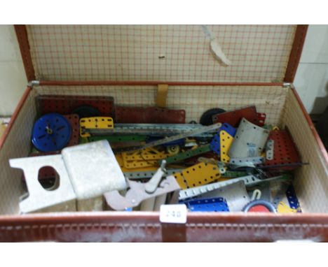 A Suitcase Of Vintage Meccano Pieces