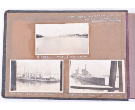 British Gendarmerie Photograph Album of Mandatory Palestine 1922-26, interesting snapshot album compiled by Constable G C Bak