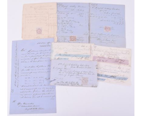 Set of Late Victorian Correspondence and Financial Ephemera Relating to Suffolk and Norfolk Artillery Volunteers. Handwritten