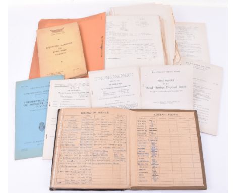 Unusual Collection of Ephemera Including Log Books to a Civilian Pilot Capt G.S.Jupp, after RAF training during WWII which is