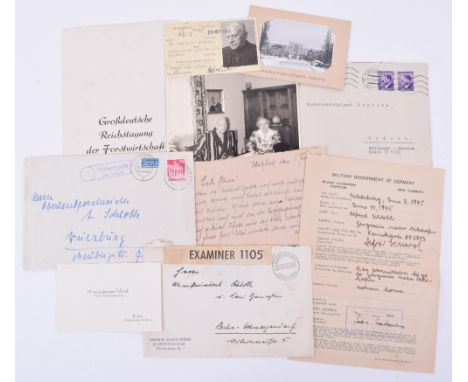 Historically Interesting Paperwork Grouping of Nuremberg War Trials Interest, documents relate to Dr Alfred Scholth who was “